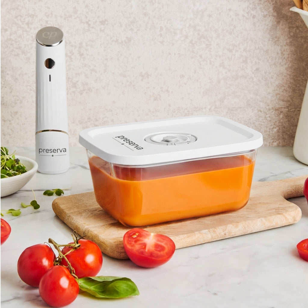 Preserva Meal Prep Glass Vacuum Containers